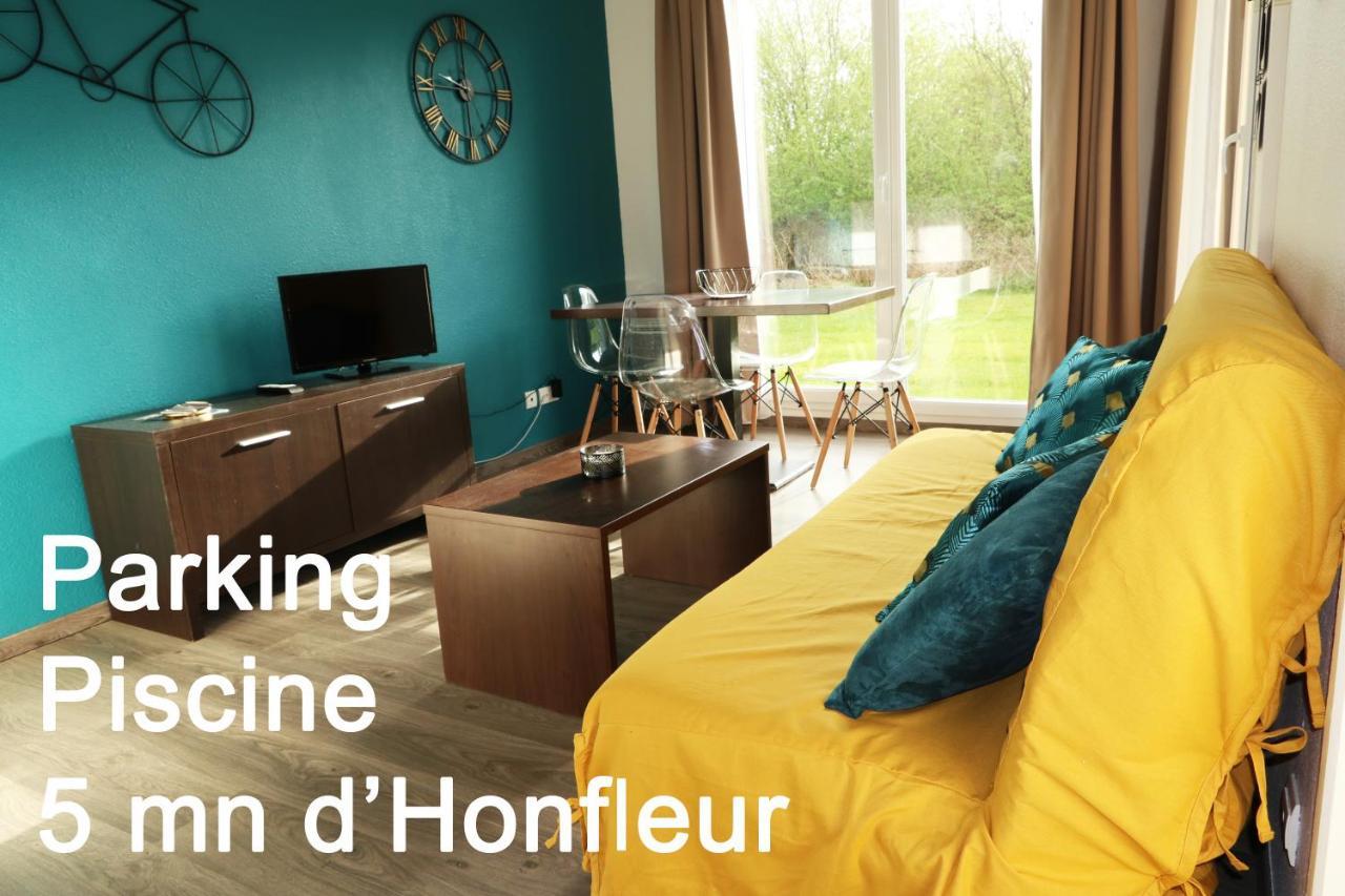 Charmant 2 Pieces Proche D Honfleur, Piscine En Saison, Parking Gratuit, Wifi Équemauville Eksteriør billede